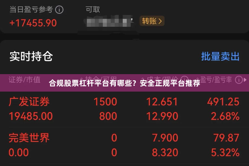 合规股票杠杆平台有哪些？安全正规平台推荐